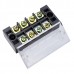 Dual 4 Position 25A 600V Screw Terminal Strip Covered Barrier Block