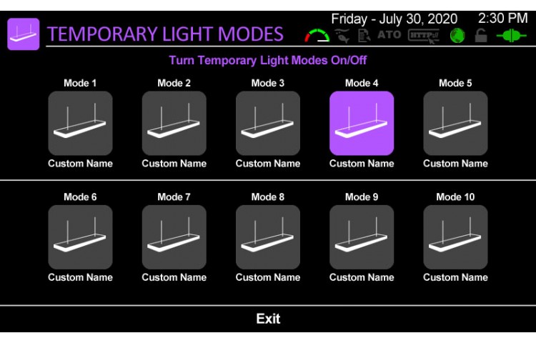 Temporary Light Modes