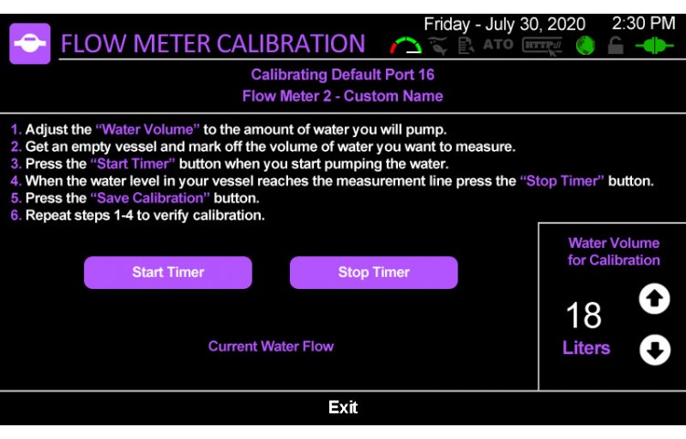 Calibrate Flow Meters